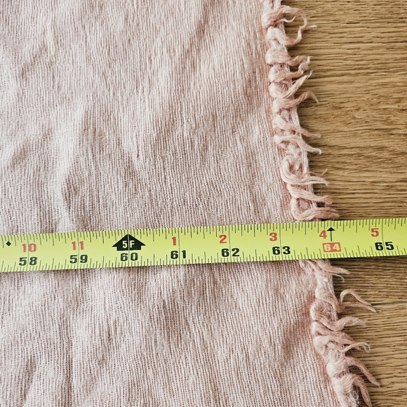 Vintage Chenille Twin bedspread Himalaya Hand woven fringed blanket Peach throw - Picture 5 of 7